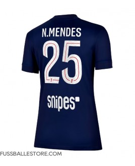 Günstige Paris Saint-Germain Nuno Mendes #25 Heimtrikot Damen 2025-26 Kurzarm